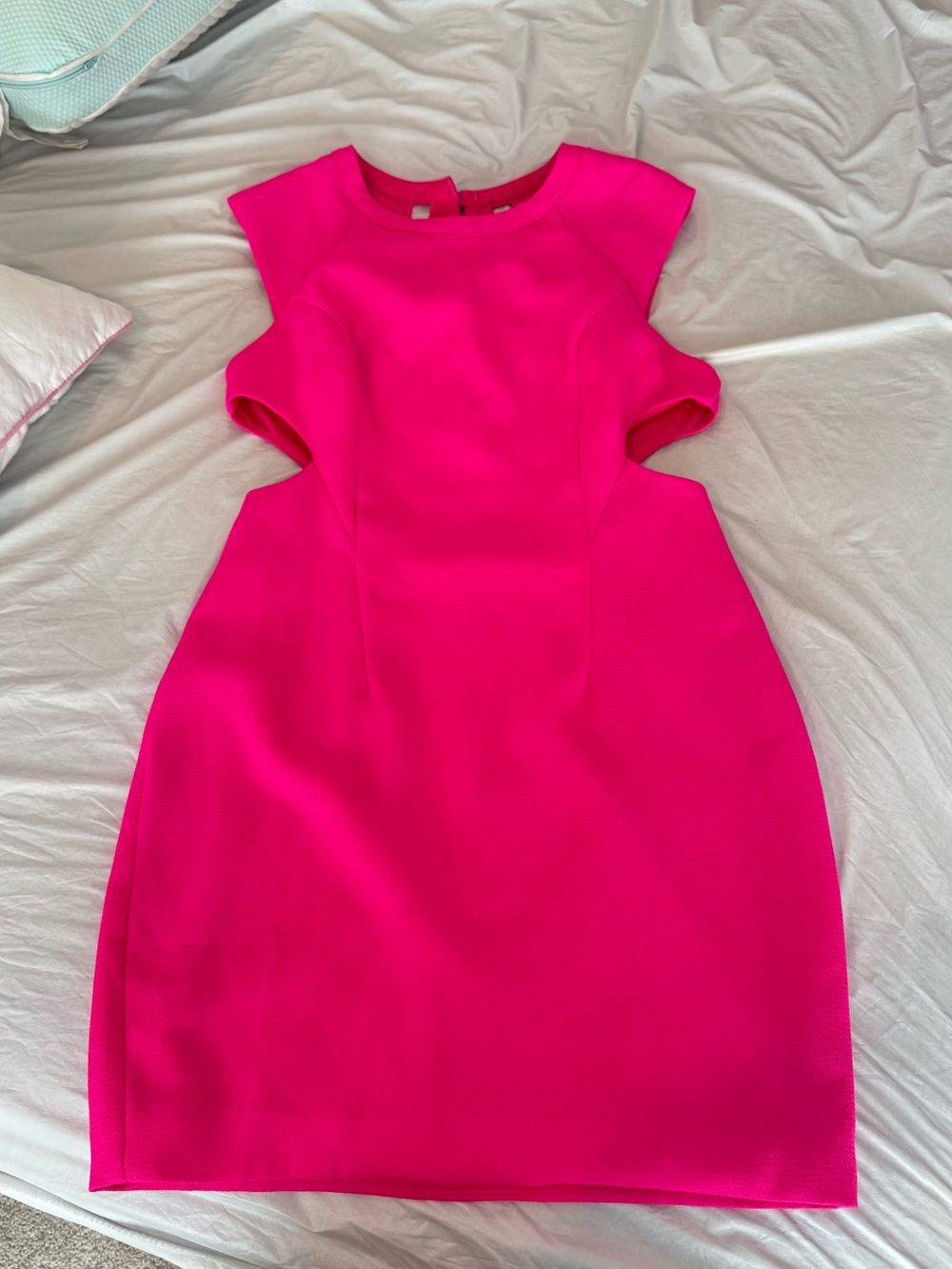 Fuchsia Cutout Mini Sheath Dress